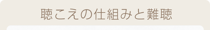 聴こえの仕組みと難聴